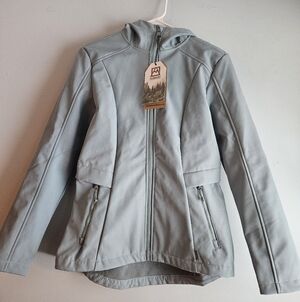 NWT Avalanche Fleece Lined Soft Shell Light Green Hooded Jacket